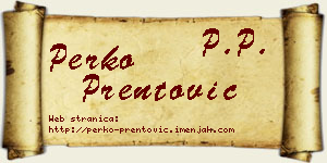 Perko Prentović vizit kartica